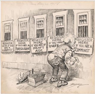 Cold War political cartoon