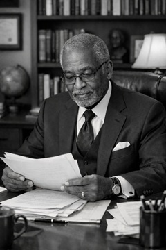 Professor at work in his office